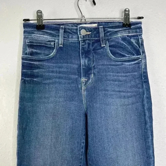 L’AGENCE Nadia High Rise Cropped Straight Leg Jeans in Manchester - Size 25 - Picture 2 of 9